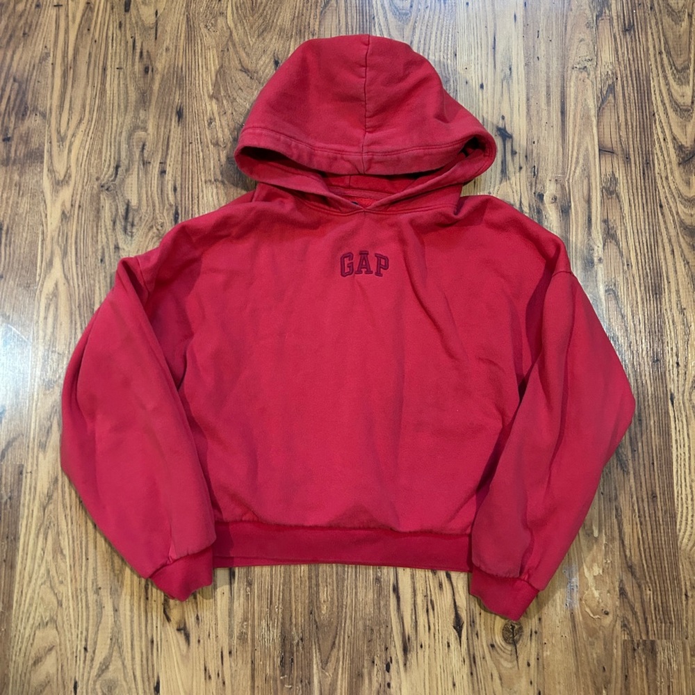 GAP Washed Red Logo Hoodie